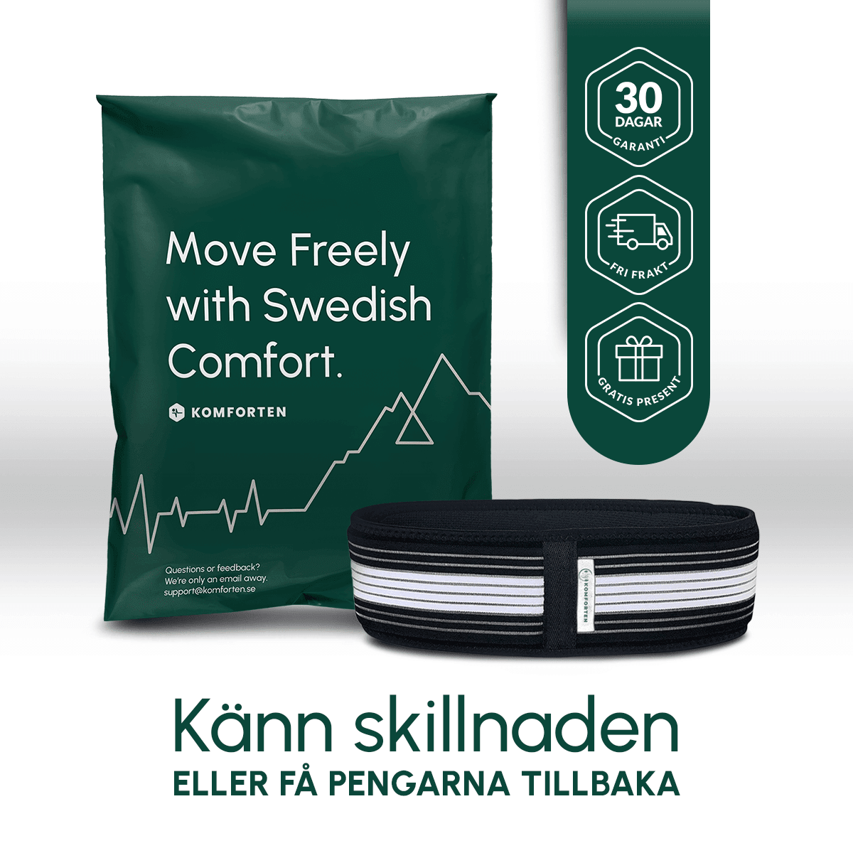 NordicWrap ryggbälte i neopren - Komforten