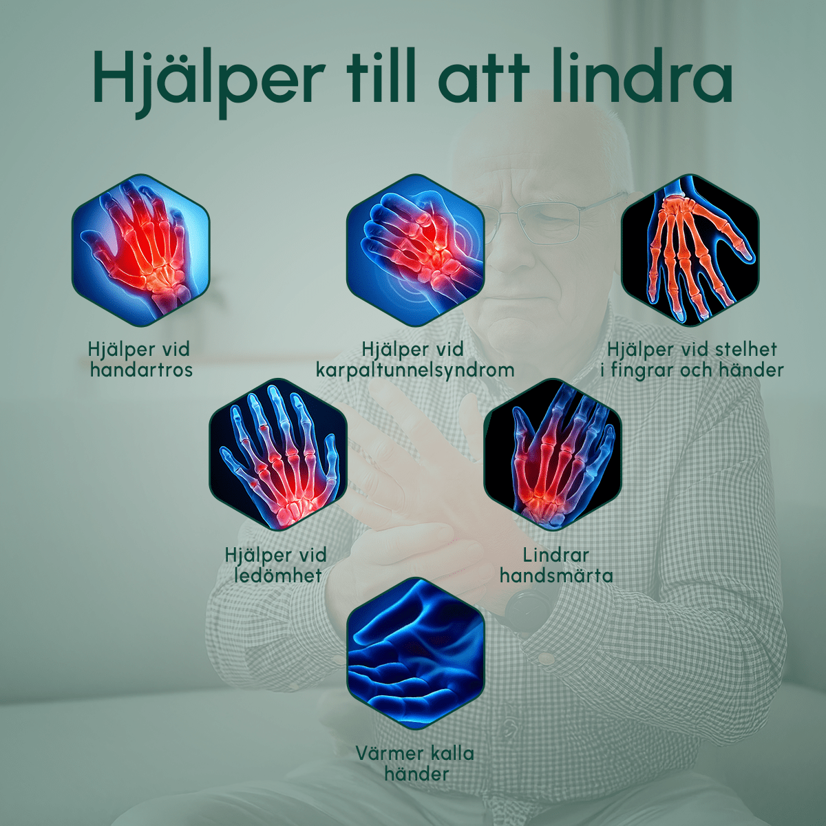 TheraCompression™ – Smärtlindring hemma för handartros och daglig handsmärta - Komforten