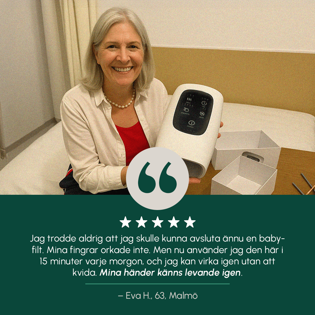 TheraCompression™ – Smärtlindring hemma för handartros och daglig handsmärta - Komforten