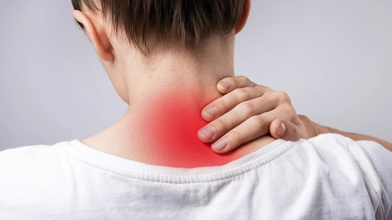 Muskelspänning i nacken innebär att nackens muskler