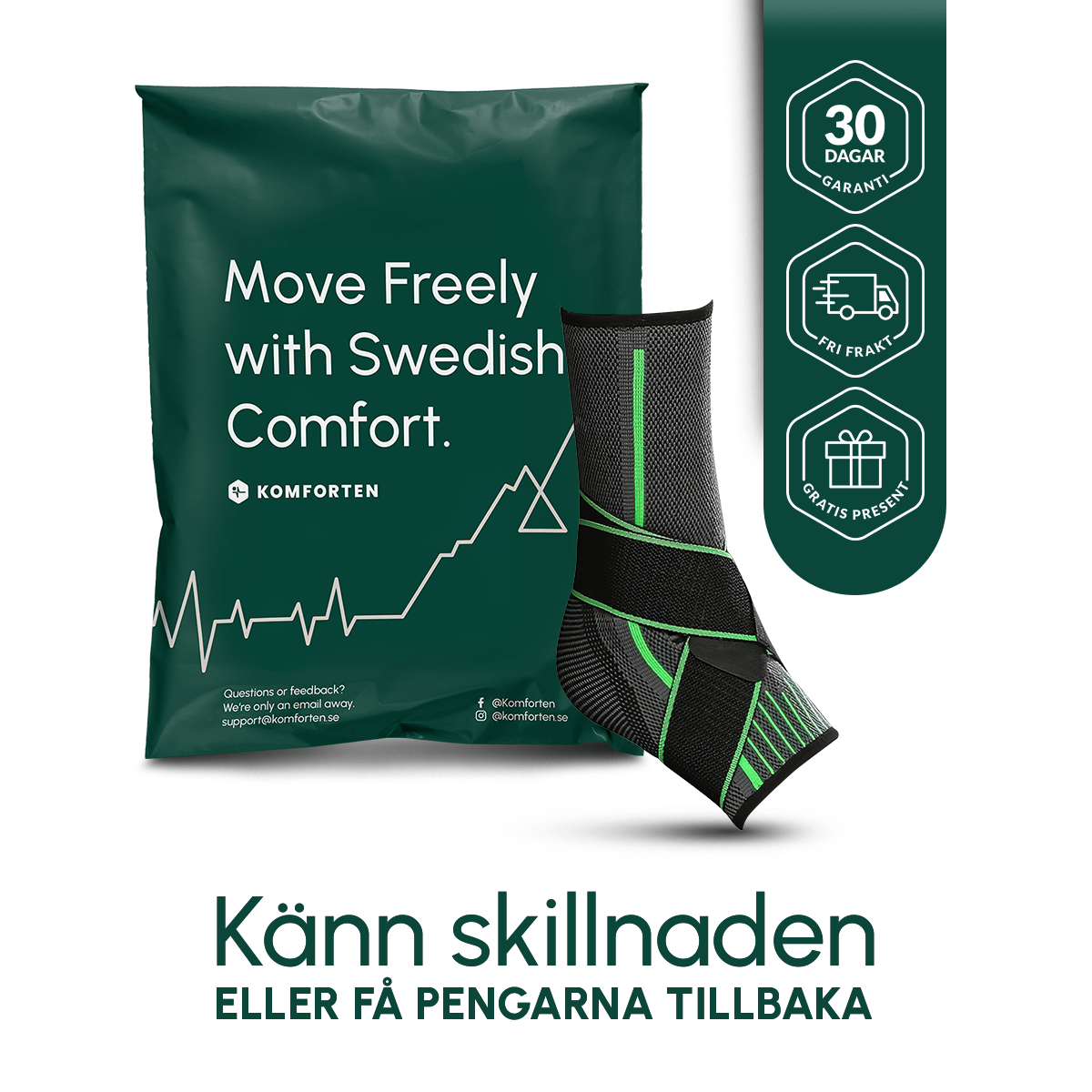 Elastiskt Fotledsbandage - Komforten